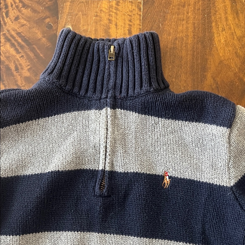 Polo by Ralph Lauren Boys Striped Zip-Up Sweater - Picture 3 of 3